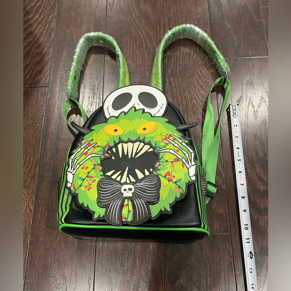 Loungefly Disney The Nightmare Before Christmas Jack Skellington Wreath Backpack - Picture 2 of 10